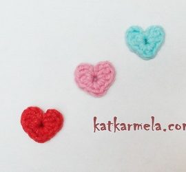 Как связать маленькое сердечко крючком для начинающих