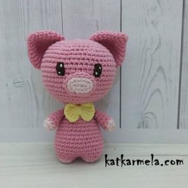 Вязание поросенка амигуруми крючком